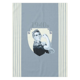  patriottische vrouw in de jaren veertig van de vo tafelkleed