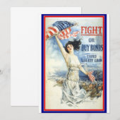  patriottische vrouw met Amerikaanse vlag Poster A (Voorkant / Achterkant)