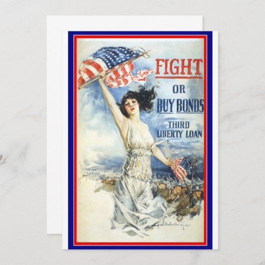 patriottische vrouw met Amerikaanse vlag Poster A (Voorkant / Achterkant)