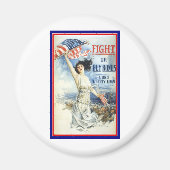  patriottische vrouw met Amerikaanse vlag Poster A Magneet (Voorkant)