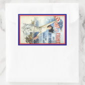  patriottische vrouw met Amerikaanse vlag Poster A Rechthoekige Sticker (Tas)