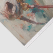 Patriottische vrouw te paard met vlag ontkoppeling tissuepapier (Detail)