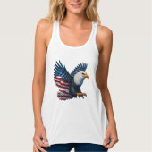 Patriottische Vrouwen Racerback Tanktop (Voorkant)