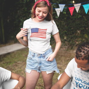 Patriottische Vrouwen Rood Wit en Blauw Trendy T-shirt