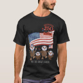 Patriottische VS 250 jaar vrijheid Great Eagles T-shirt (Voorkant)