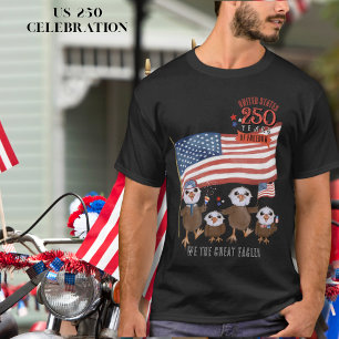 Patriottische VS 250 Jaar Vrijheid Grote Arenden T-shirt