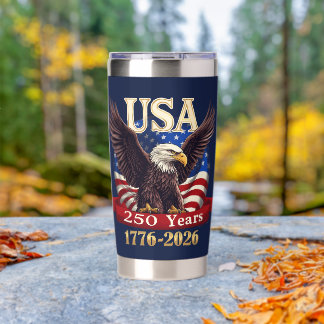 Patriottische VS 250e 1776-2026 Amerikaanse vlag A Geïsoleerde Drinkbeker