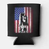 Patriottische VS Amerikaanse vlaglandmeter Blikjeskoeler (Voorkant)