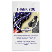 Patriottische VS Dank u wel VETERANDAG Klein Cadeauzakje (Achterkant)