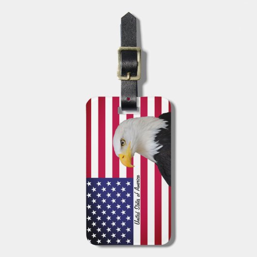 Patriottische VS, Eagle, Amerikaanse mode van de V Bagagelabel (Voorkant verticaal)