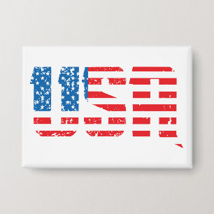 Patriottische VS in rood, wit en blauw Button