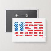 Patriottische VS in rood, wit en blauw Button (Voorkant / Achterkant)