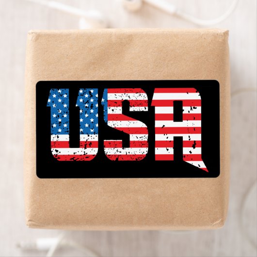 Patriottische VS in rood, wit en blauw Etiket (Insitu)