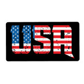 Patriottische VS in rood, wit en blauw Etiket (Voorkant)
