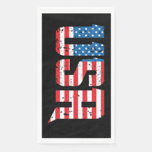 Patriottische VS in rood, wit en blauw Servet