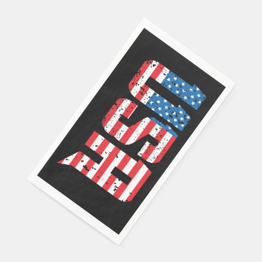 Patriottische VS in rood, wit en blauw Servet (Hoek)