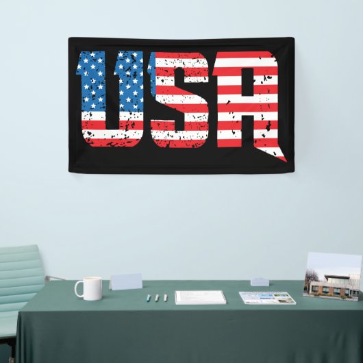 Patriottische VS in rood, wit en blauw Spandoek (Beurs)