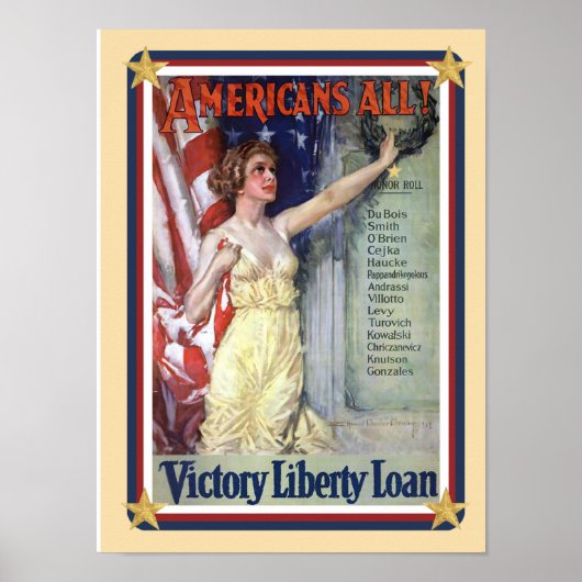 Patriottische VS - Liberty Loan Poster (Voorkant)