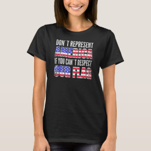 Patriottische VS respecteren onze vlag Amerikaanse T-shirt