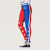 Patriottische VS Stars Red White en Blue Leggings (Links)