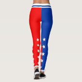 Patriottische VS Stars Red White en Blue Leggings (Achterkant)