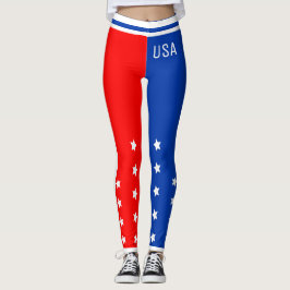 Patriottische VS Stars Red White en Blue Leggings