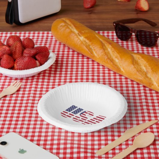 Patriottische VS stencil juli 4e partij Matching Papieren Kommen (Picknick)