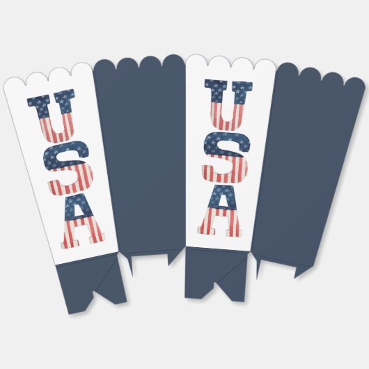 Patriottische VS Vlag 4 juli Bedankdoosjes (Ongevouwen)