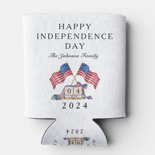 Patriottische VS Vlag 4 juli Blikjeskoeler (Achterkant)