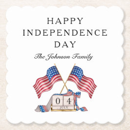 Patriottische VS Vlag 4 juli Kartonnen Onderzetters