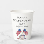 Patriottische VS Vlag 4 juli Papieren Bekers (Achterkant)