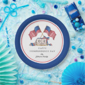 Patriottische VS Vlag 4 juli Papieren Bordje (Feest)