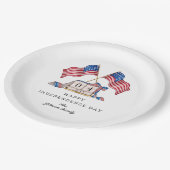 Patriottische VS Vlag 4 juli Papieren Bordje (Gekanteld)