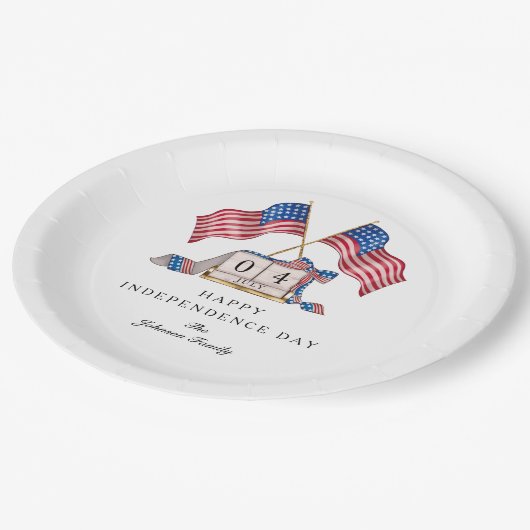Patriottische VS Vlag 4 juli Papieren Bordje (Gekanteld)