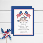 Patriottische VS Vlag 4 juli Uitnodiging Briefkaart