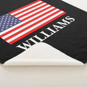 Patriottische VS vlag aangepaste Sherpa fleece dek Sherpa Deken