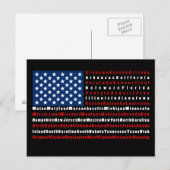 Patriottische VS vlag alle 50 staten Briefkaart (Voorkant / Achterkant)