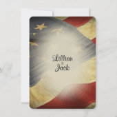 Patriottische VS vlag bruiloft uitnodigingen (Achterkant)