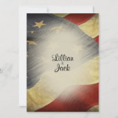 Patriottische VS vlag bruiloft uitnodigingen (Achterkant)