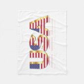 Patriottische VS Vlag Fleece Deken (Voorkant)