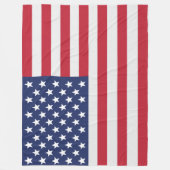 Patriottische VS Vlag Fleece Deken - Amerikaanse t (Voorkant)