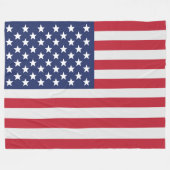 Patriottische VS Vlag Fleece Deken - Amerikaanse t (Voorkant (Horizontaal))