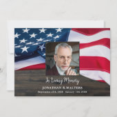 Patriottische VS vlag foto militaire herdenkingsbe Bedankkaart (Voorkant)