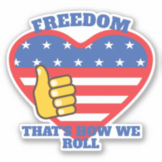 PATRIOTTISCHE VS VLAG HART DUIMT OP VRIJHEID STICKER