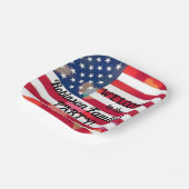 Patriottische VS Vlag harten met kalligrafie tekst Papieren Bordje (Gebogen)