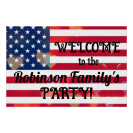 Patriottische VS Vlag harten met kalligrafie tekst Perfect Poster