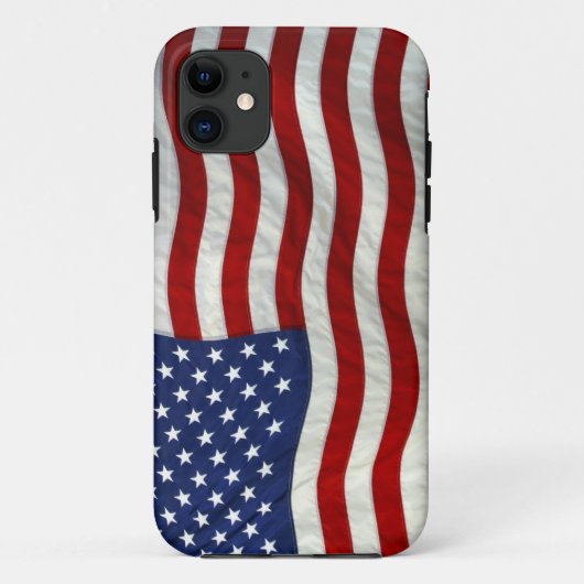 Patriottische VS vlag iPhone Case (Achterkant)