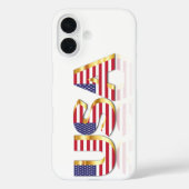 Patriottische VS vlag iPhone Case (Achterkant)