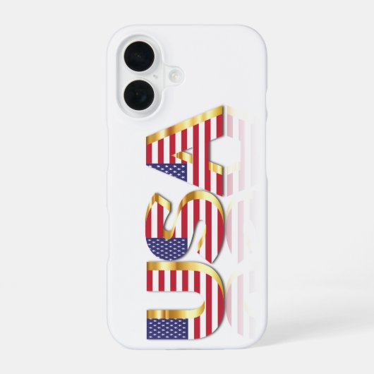 Patriottische VS vlag iPhone Case 16 Hoesje (Achterkant)