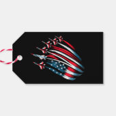Patriottische VS Vlag Jets Boys 4 juli Cadeaulabel (Achterkant Horizontaal)